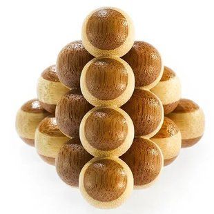 Дерев'яна головоломка Bamboo Nuts (бамбукові горішки) - Для дорослих та дітей t00021 фото